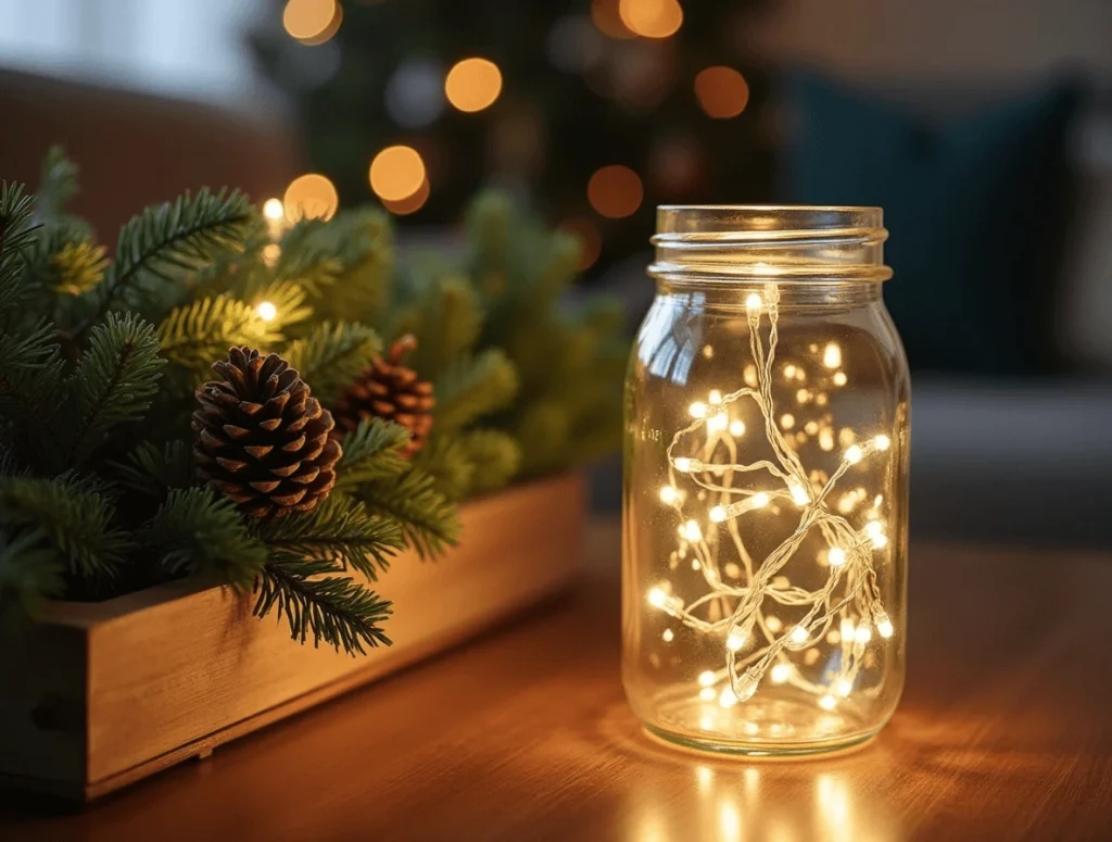 Twinkling Mason Jar Lanterns