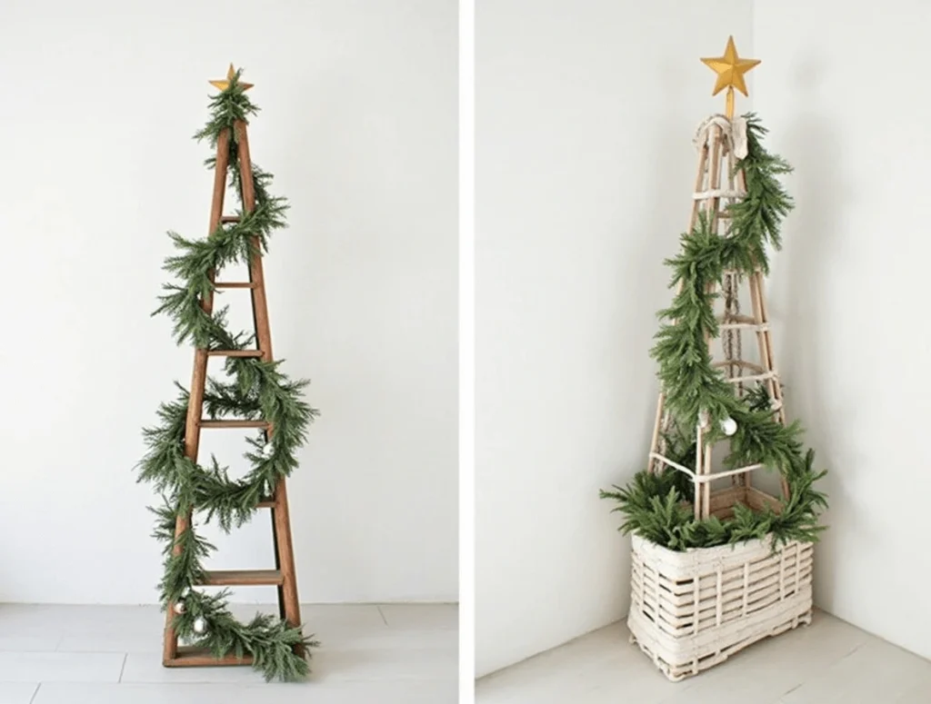 Ladder Tree with Garland