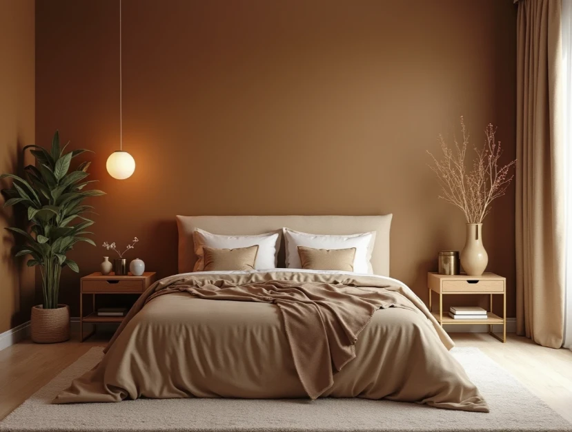 Elegant Dark Tan Walls