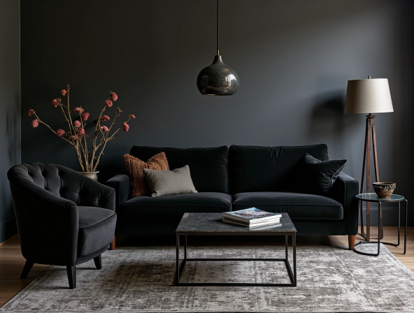 Modern Black Living Room Ideas