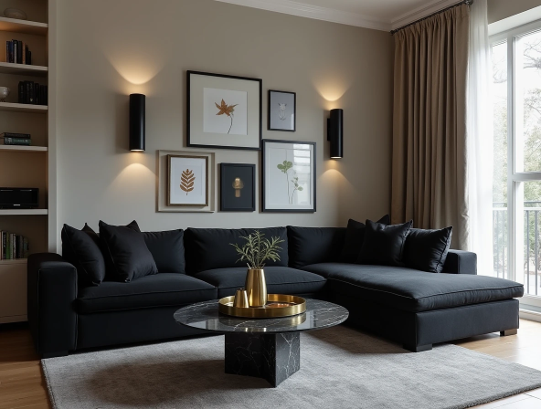 Modern Black Living Room Ideas