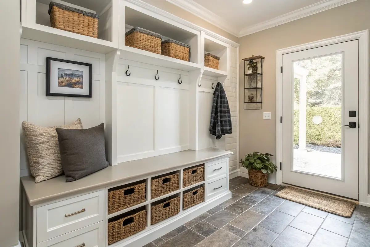 Image showcasing How to Create a Mudroom in a Small Apartment | Closet Factory
