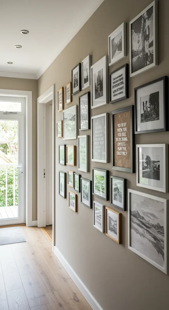9 Genius Ideas To Maximize A Narrow Entryway Create a Gallery Wall