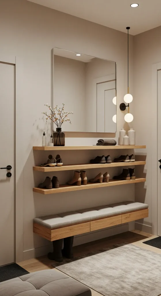 10 Home Entrance Shoe Storage Ideas For Every Style Floating Shelves