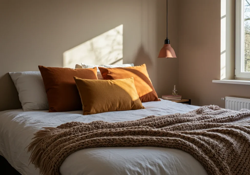 7 Cozy Bedroom Ideas for a Warm, Relaxing Retreat Bedroom with warm earth tones and natural lighting