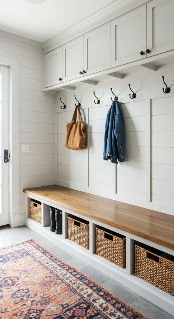 12 Stylish Entryway Benches to Elevate Your Entrance Design Upholstered Storage Bench