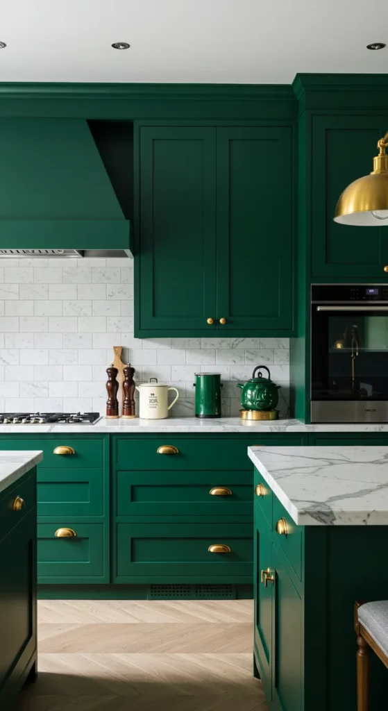7 Stylish Green Kitchen Ideas for a Fresh Look Classic Emerald Green Accents