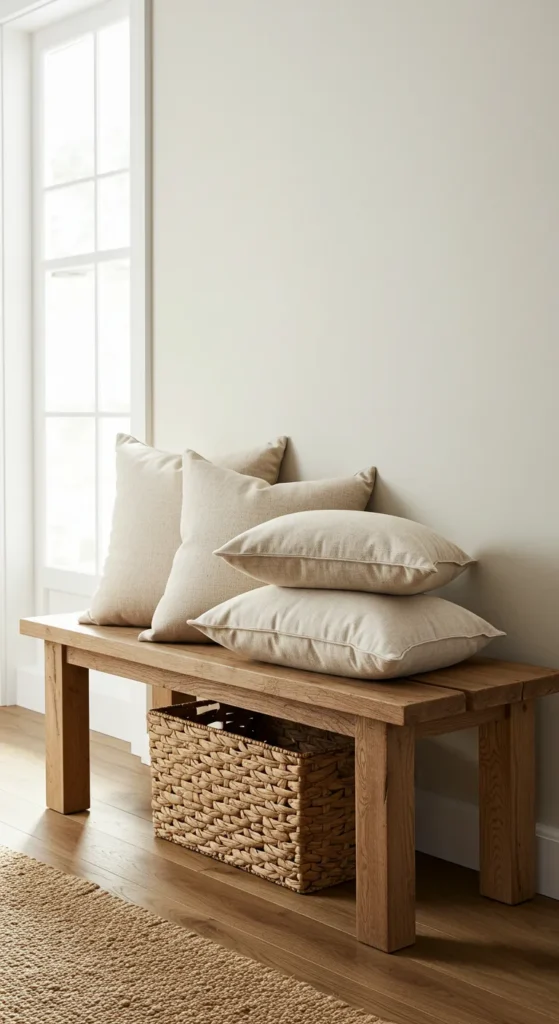 12 Stylish Entryway Benches to Elevate Your Entrance Design Classic Wooden Bench