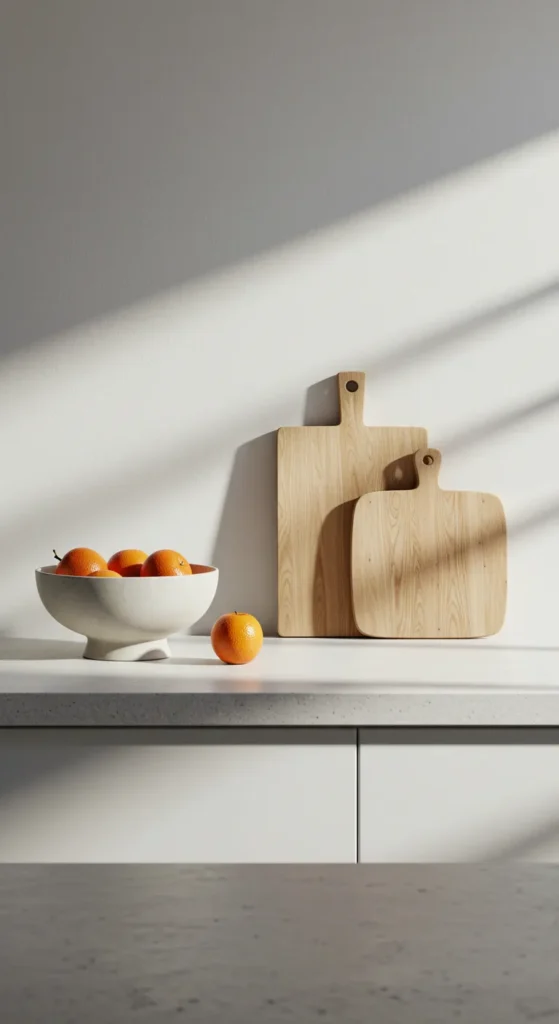 8 Minimalist Kitchen Organization Ideas For A Chic Space Clean kitchen countertop with minimal stylish items
