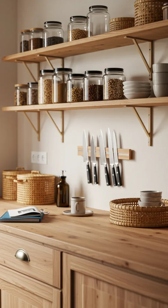 8 Amazingly Simple Earthy Kitchen Ideas Clutter-free kitchen with clear storage and clean lines