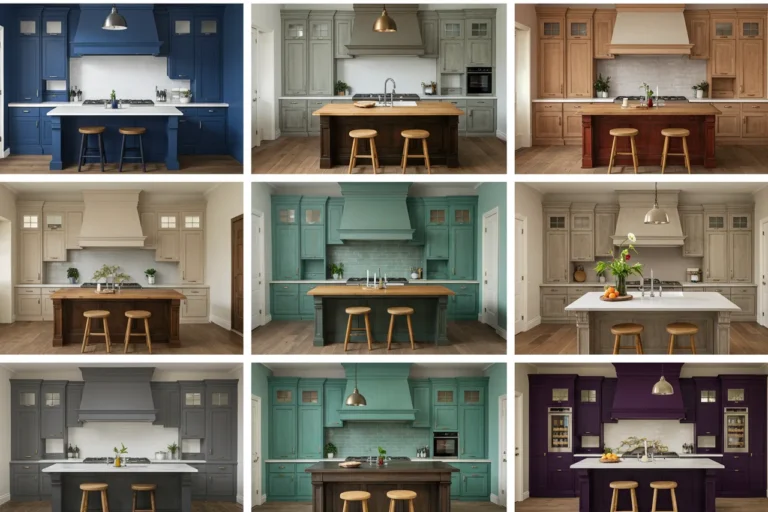 8 kitchen colour combination That Wow Your Space Collage of 8 stunning kitchen color combinations in one space