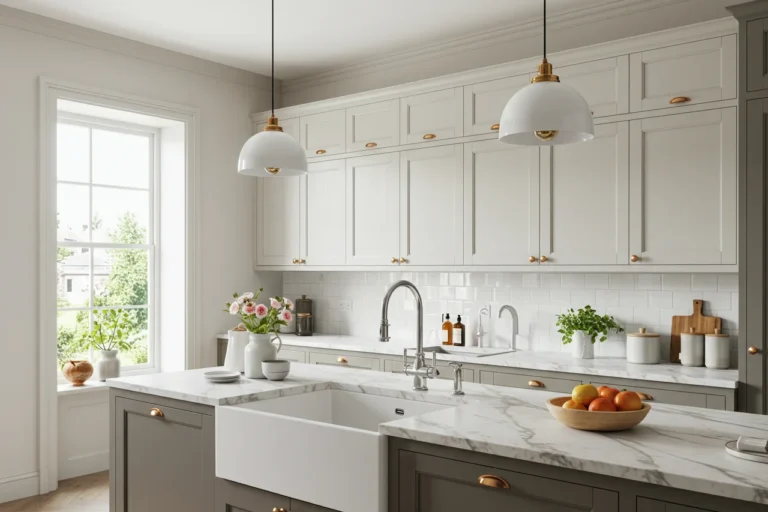 Collage of stylish kitchen sinks in modern and classic kitchen designs