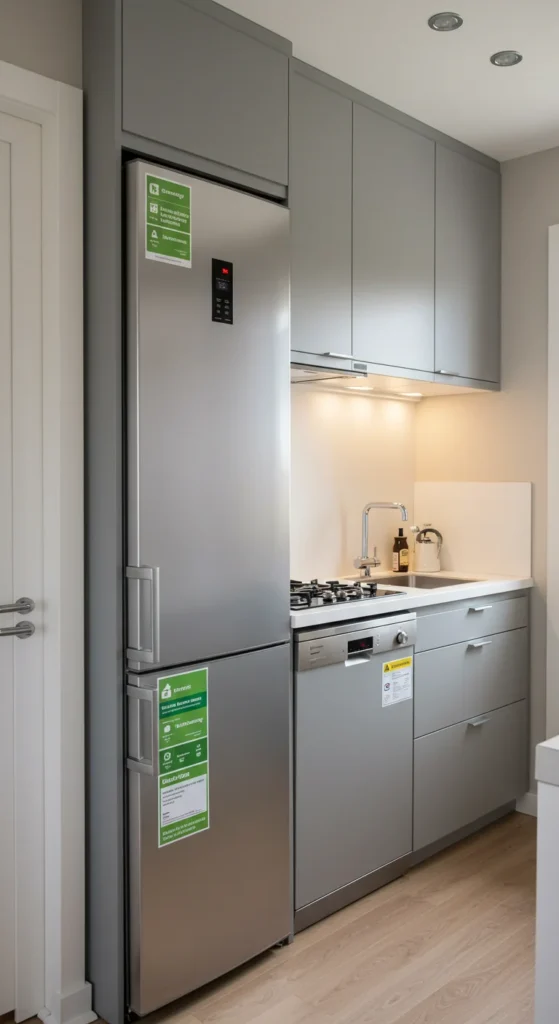 6 Small Kitchen Remodel Ideas to Maximize Space Compact kitchen with built-in, energy-saving appliances