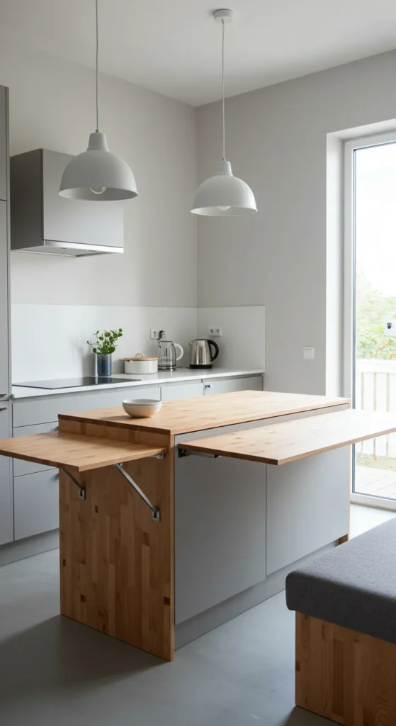 6 Best Cost-Effective Modular Kitchen Design Ideas Modern kitchen with open wooden shelving and colorful dishes