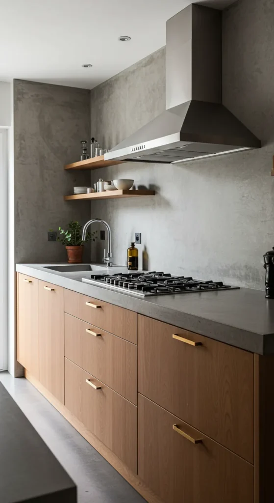 8 Stunning Kitchen Backsplash Ideas to Try Now Concrete backsplash in an urban-style kitchen