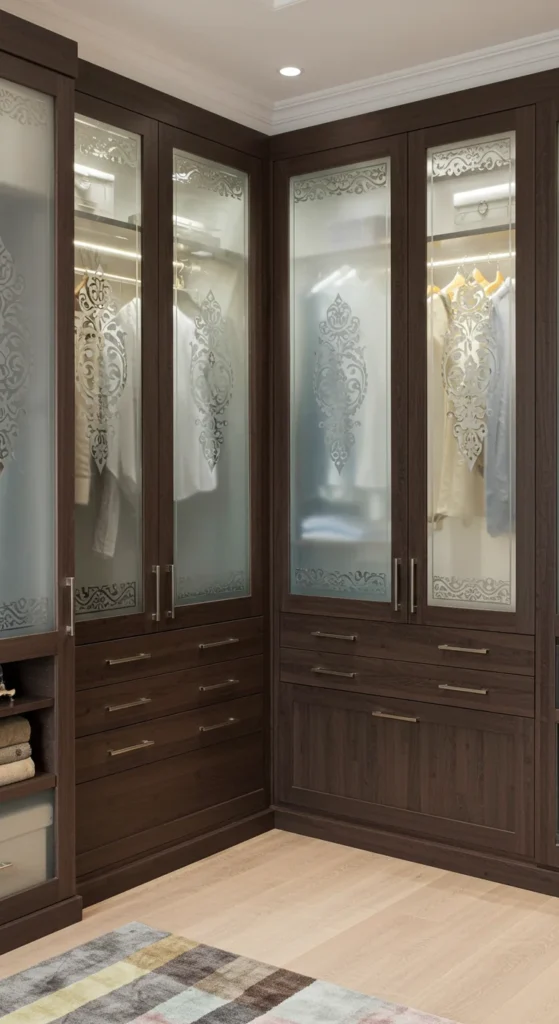 6 Bedroom Wardrobe Design Ideas Custom corner wardrobe with Indian motifs