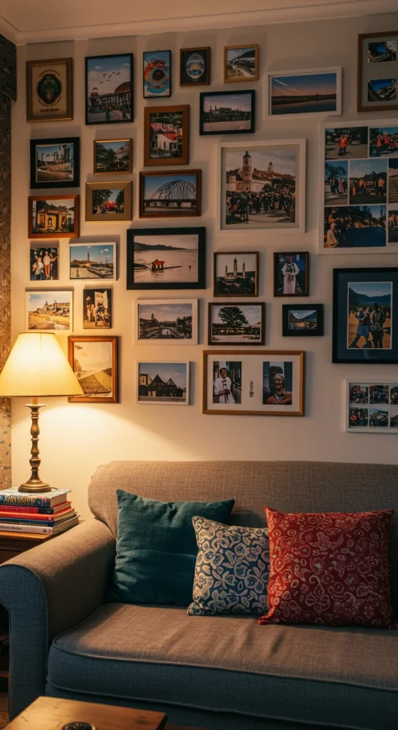 7 Living Room Decor Trends to Try Now Customized living room with personal photos and decor