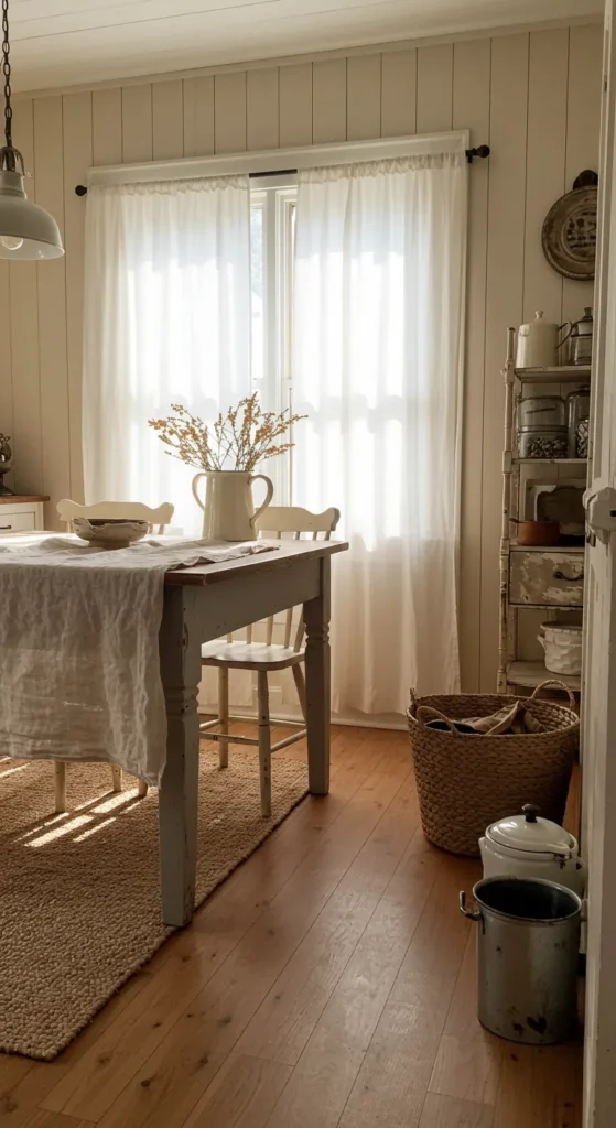 8 Amazingly Simple Earthy Kitchen Ideas Earthy kitchen with linen fabrics and natural textures