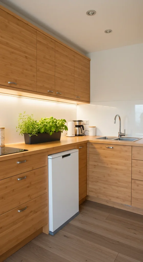 10 Stunning Bloxburg Kitchen Ideas to Inspire You Eco-friendly Bloxburg kitchen with bamboo cabinets