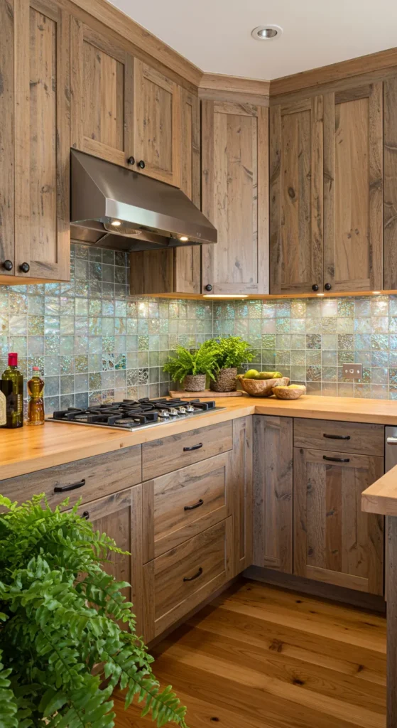 8 kitchen inspirations to Enhance Your Culinary Space Eco-friendly kitchen with reclaimed wood and green elements
