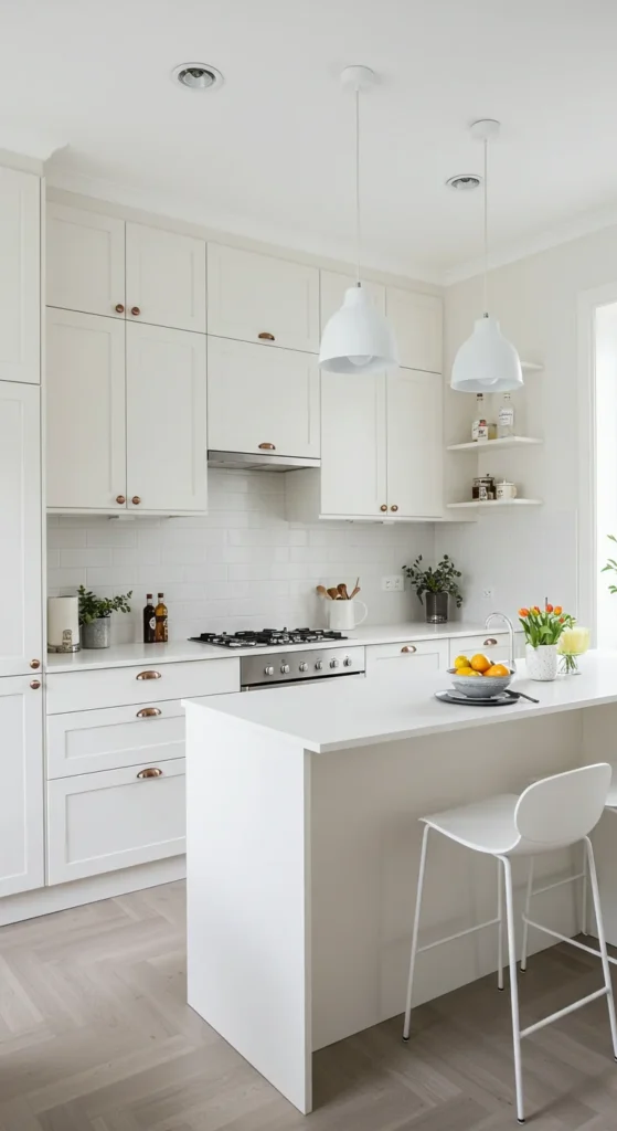 8 Small Cottage Kitchen Ideas to Love Efficient small kitchen with smart storage and corner use