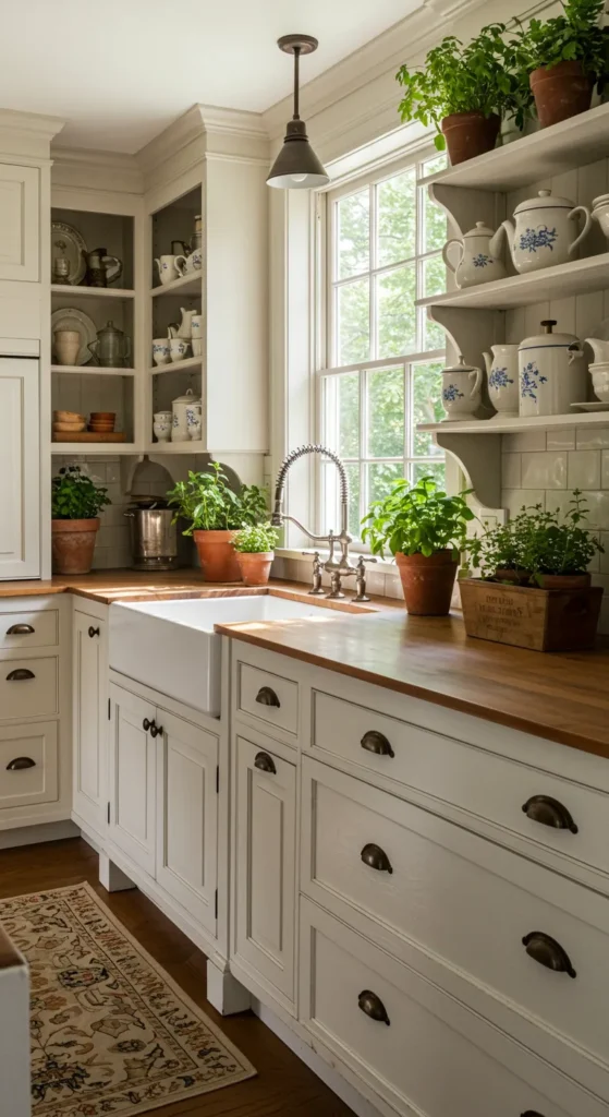 7 Timeless White Kitchen Cabinet Styles to Love Farmhouse white cabinets with beadboard detail
