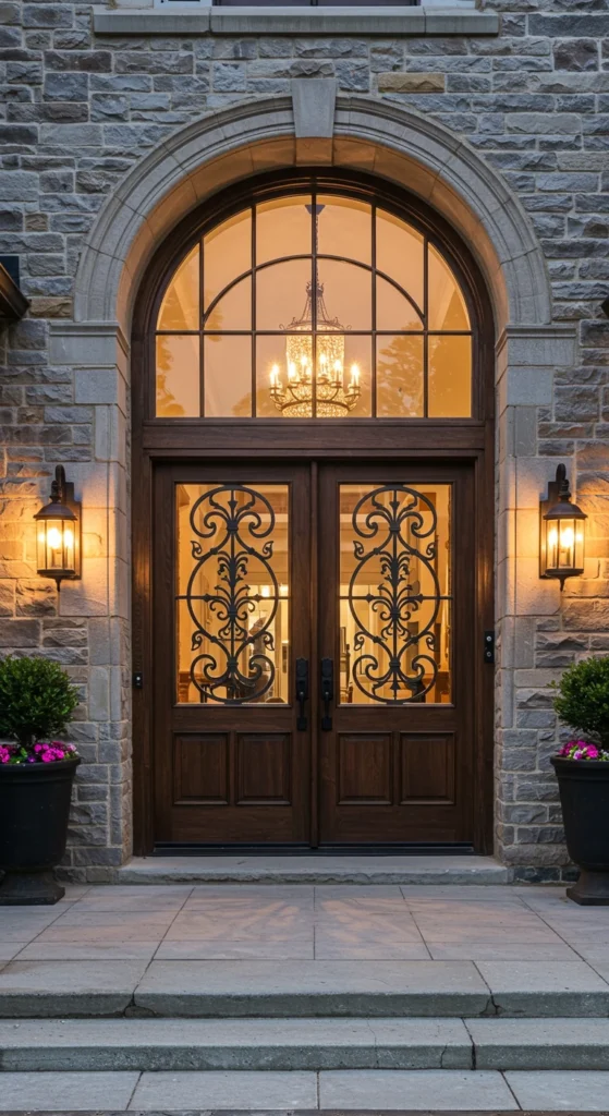 10 Beautiful House Entrance Design Ideas Grand Double Doors