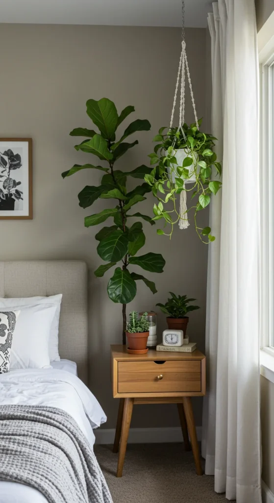7 Simple Ideas for a Home Bedroom Refresh Indoor plants add freshness and calm to a bedroom