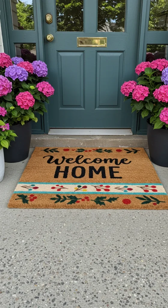 9 Small Front Porch Ideas Entrance Install a Simple Welcome Mat