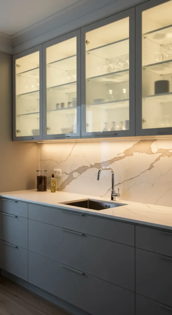 7 Unique Slab Kitchen Cabinet Ideas That Defy Modern Minimalism Integrated Lighting