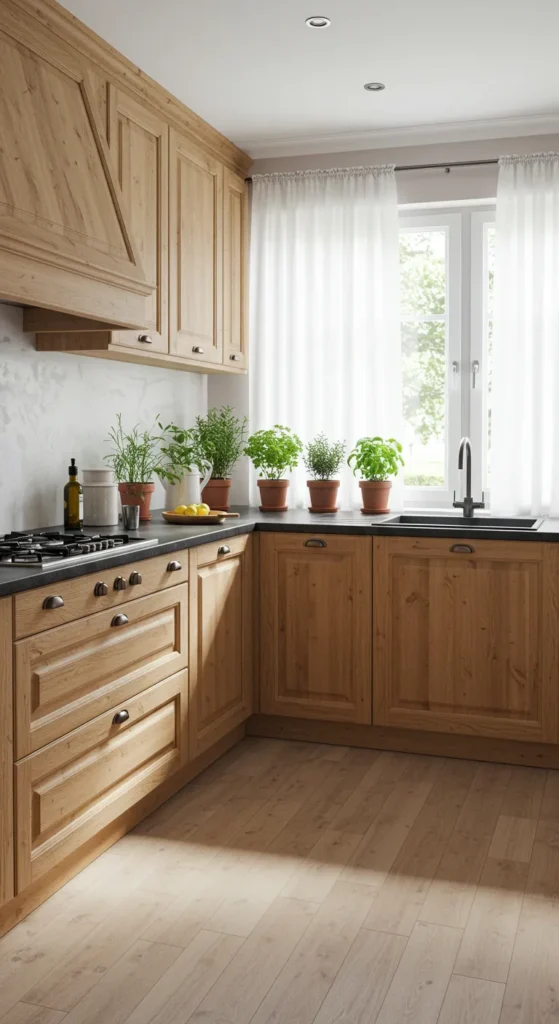 9 Kitchen Aesthetic Ideas That Will Instantly Transform Your Space Kitchen with wood, plants, and natural light