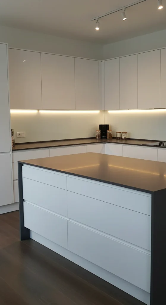 7 Kitchen Lighting Ideas for Style & Practical Use LED strip under-cabinet lights brighten kitchen workspace