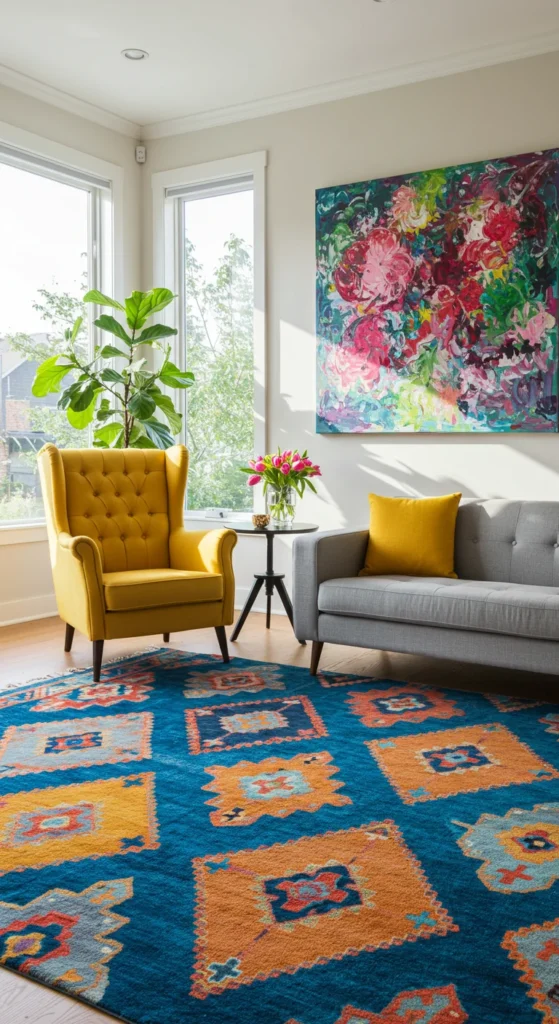 6 Inspirational Living Room Decor Ideas Living room with bold patterns and vibrant accents