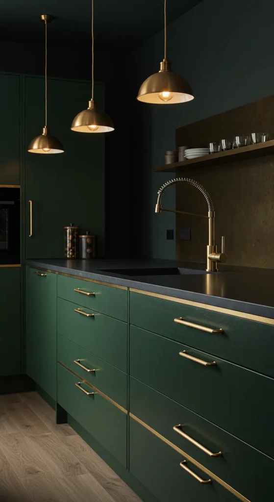 7 Unique Slab Kitchen Cabinet Ideas That Defy Modern Minimalism Metal Accents