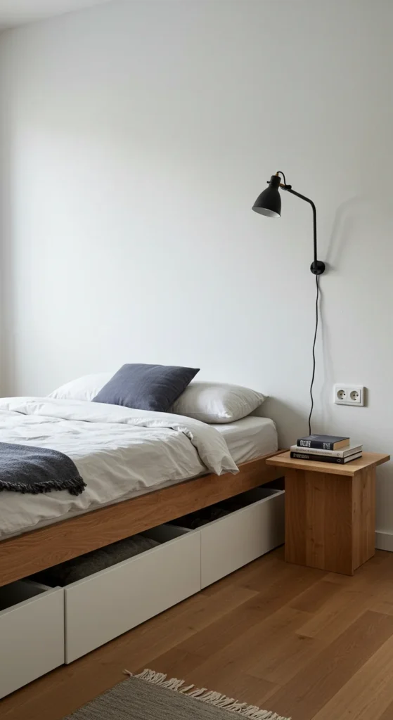 6 Minimalist Bedroom Ideas for a Calm, Serene Space Minimalist bedroom with space-saving functional furniture