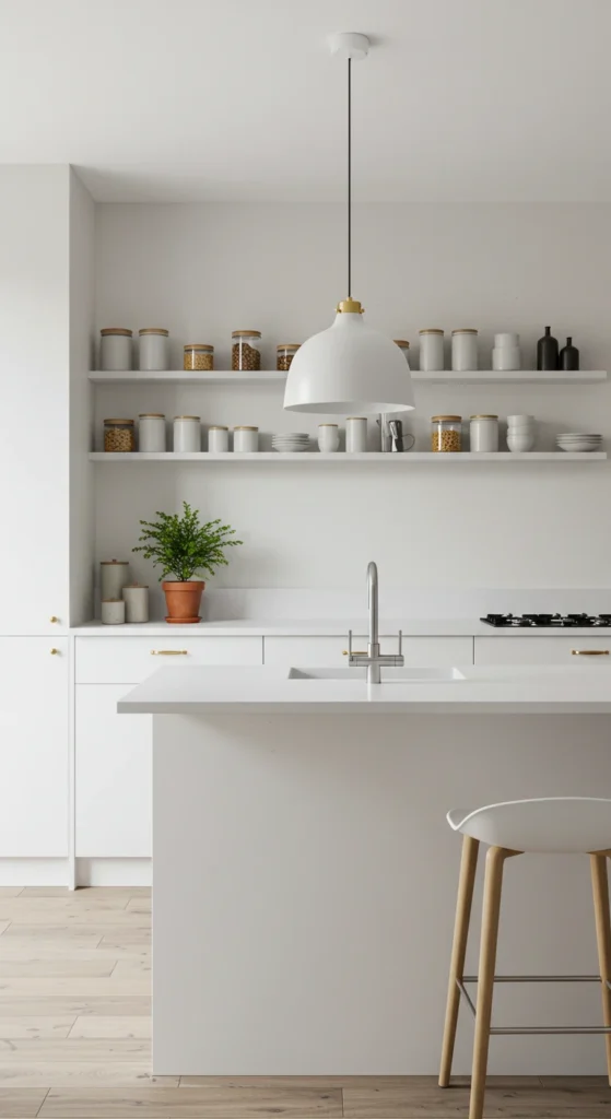 7 Elegant Minimalist Kitchen Ideas for a Modern Look Minimalist kitchen with elegant lighting and subtle decor