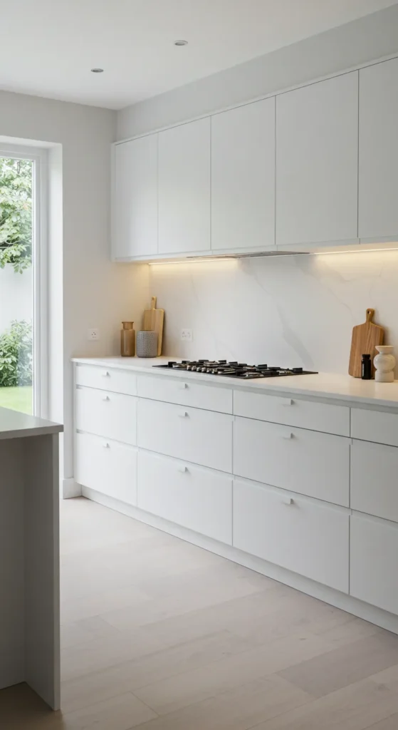 6 Luxury Kitchen Ideas to Elevate Your Dream Space Minimalist luxury kitchen with quartz counters and built-ins