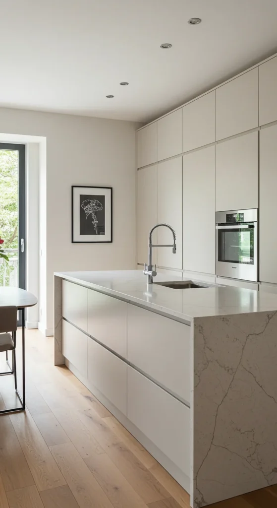 7 Stylish Kitchen Sink Ideas to Transform Your Space Modern kitchen with seamless integrated quartz sink