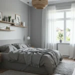 Modern small bedroom with soft tones and smart decor for a fresh look