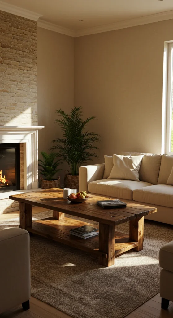 8 Living Room Interior Design Trends Nature-inspired small living room with wood and greenery