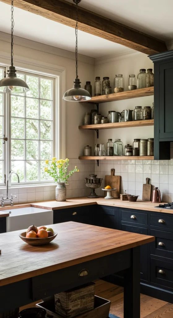 7 Bold Black Kitchen Cabinets to Elevate Your Space Minimalist kitchen with flat black cabinets and brass accents