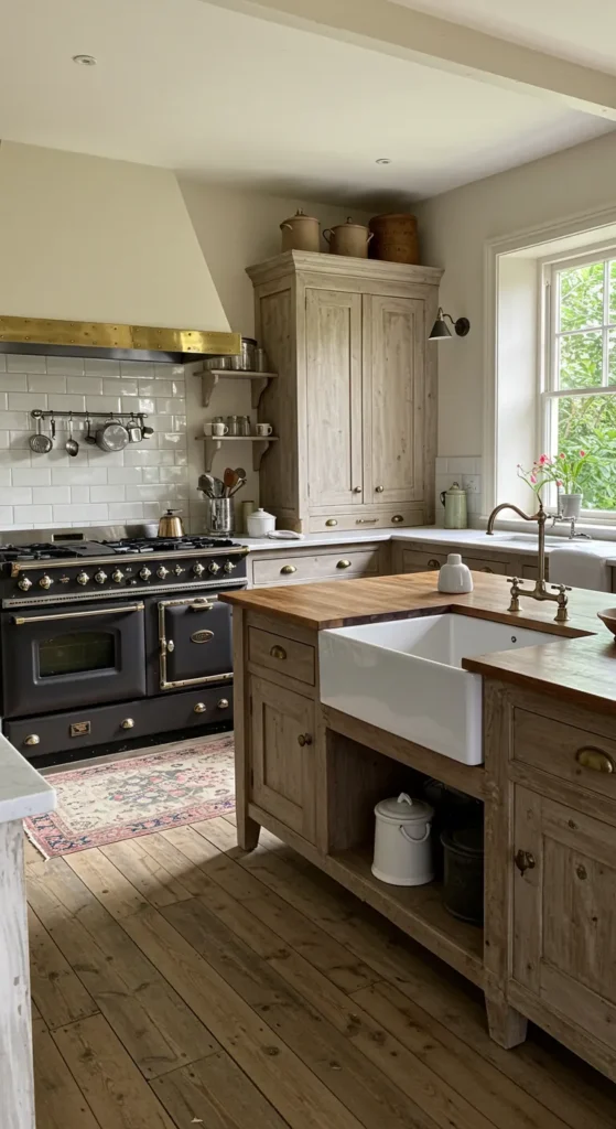 7 Rustic Kitchen Ideas for a Cozy, Timeless Look Rustic kitchen with farmhouse sink and vintage hardware