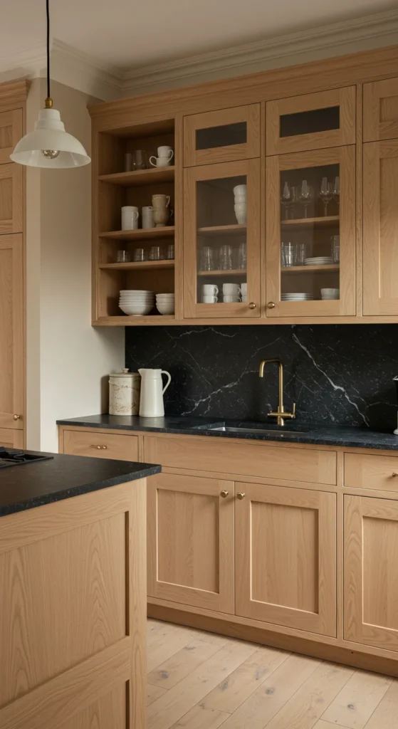 6 Inspirational Scandinavian Kitchen Design Trends Scandinavian kitchen with oak cabinets and granite counters
