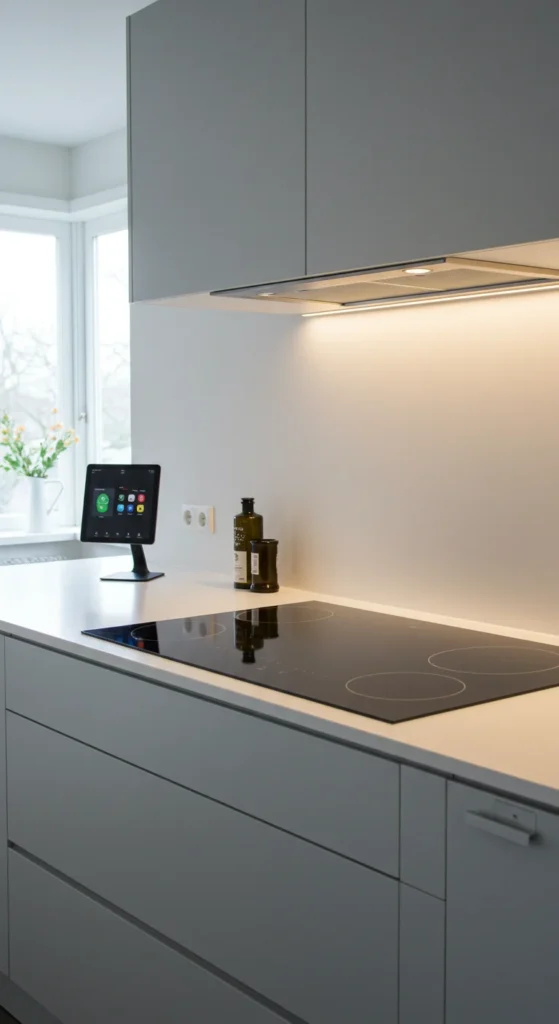 6 Inspirational Scandinavian Kitchen Design Trends Smart Scandinavian kitchen with sleek tech and induction cooktop