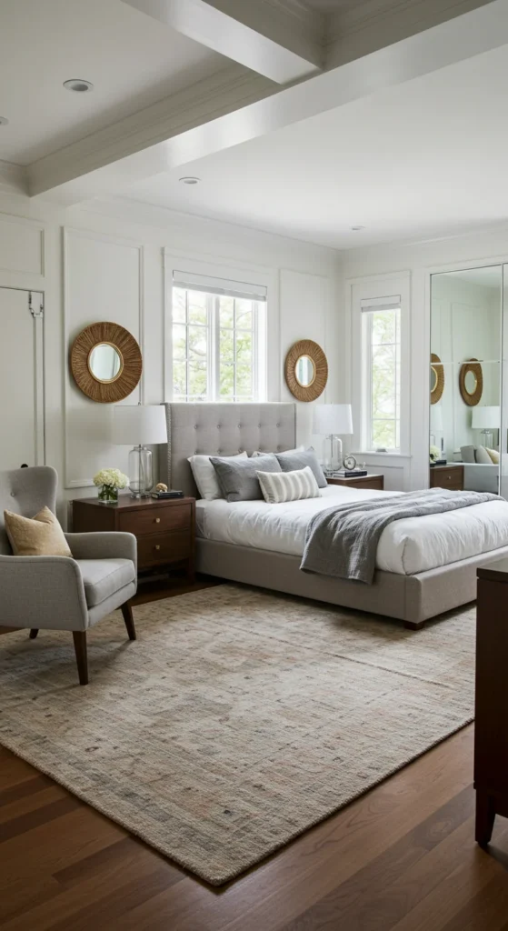 6 Bedroom Design Ideas to Transform Your Space Smart bedroom layout with clear zones and mirrors