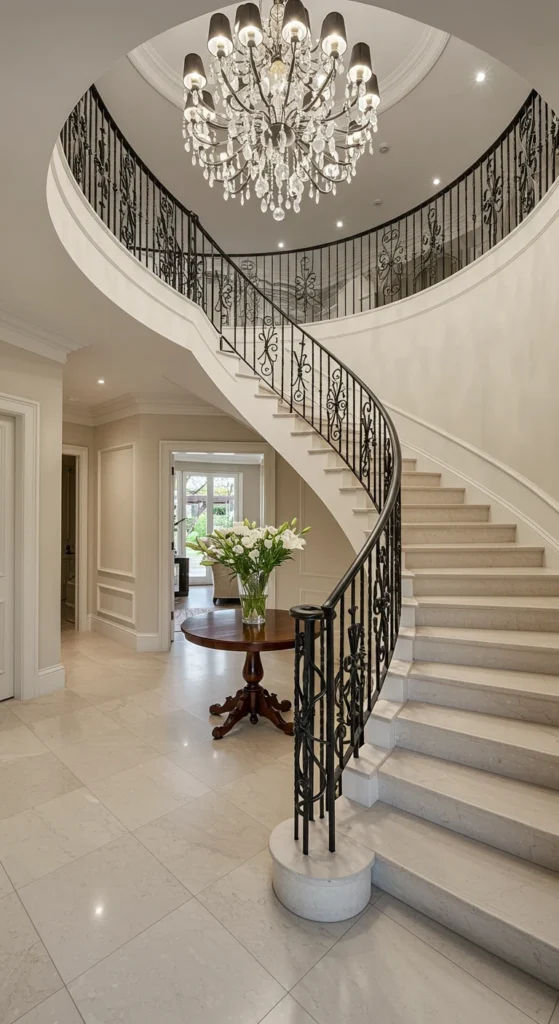 10 Beautiful House Entrance Design Ideas Stylish Railings and Staircases