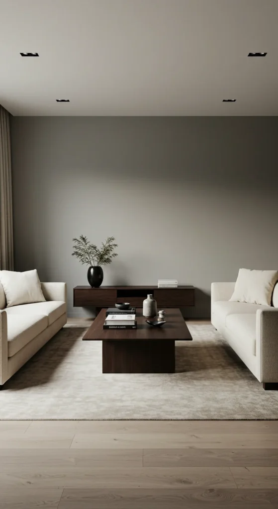 6 Minimalist Living Room Ideas for Timeless Style Symmetrical cozy layout in a minimalist living room