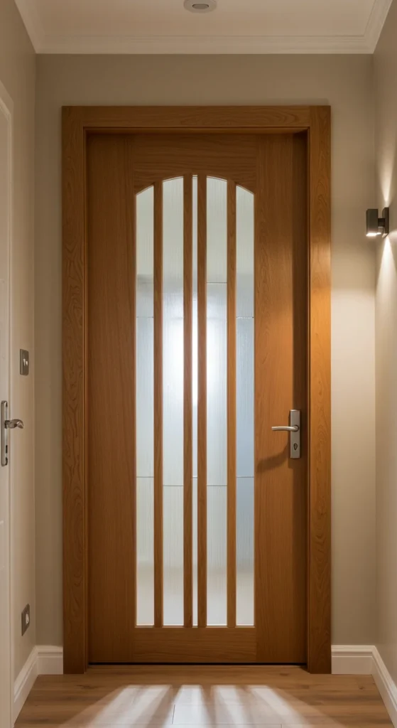 9 Elegant Modern Teak Wood Main Door Design Entrance Teak Door with Decorative Glass