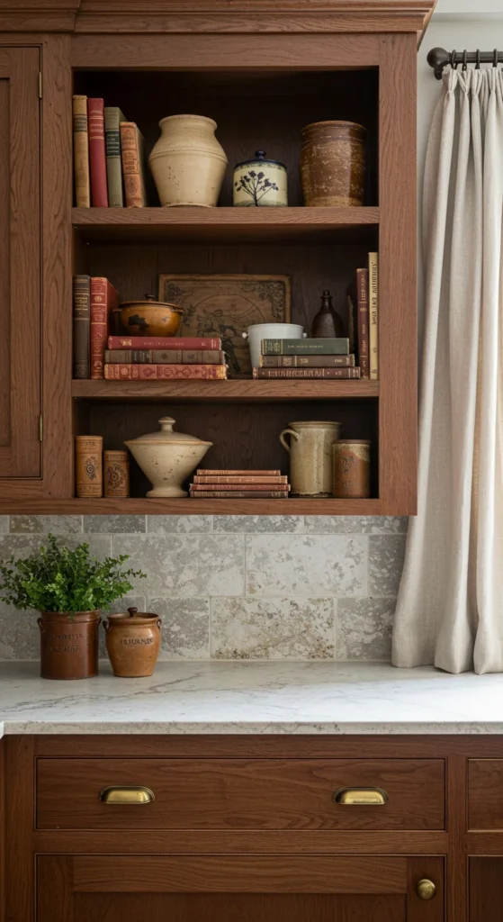8 Irresistible Moody Kitchen Ideas Textured kitchen with wood, stone, and linen elements