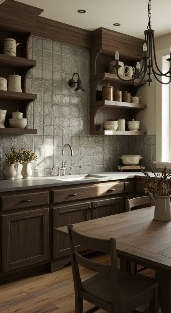8 Unique Farmhouse Kitchen Backsplash Ideas Tin Tiles for a Vintage Touch